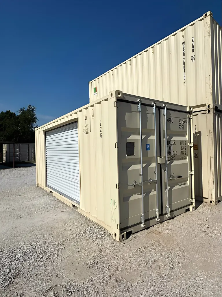 20ft One-Trip Shipping Container with 10ft Roll-Up Door