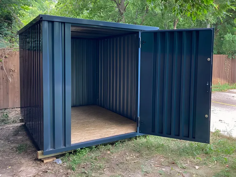 4m x 2.1m Powder Coated Flat Packed Store