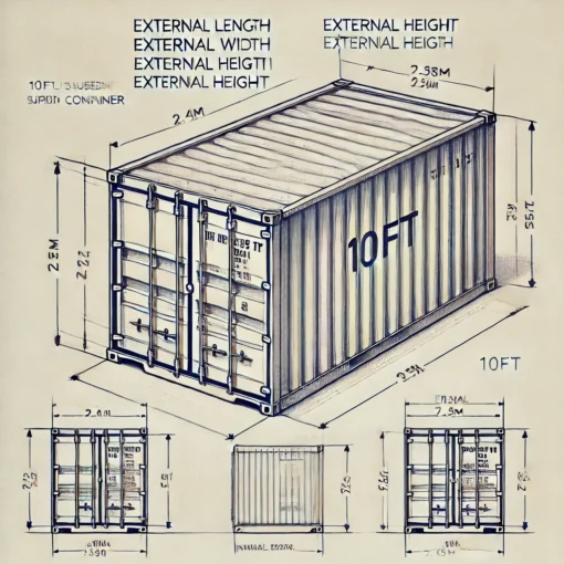 wind and watertight 10ft container