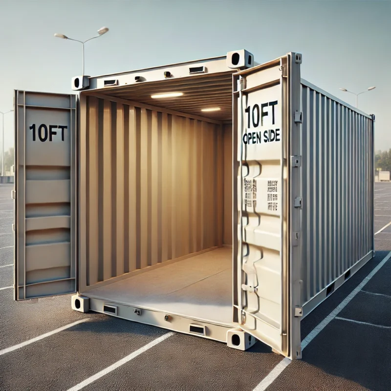 versatile 10ft container with side access