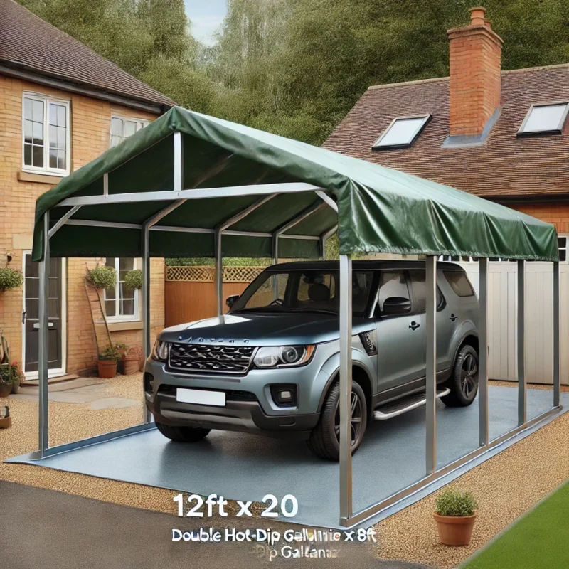 weather-resistant green carport