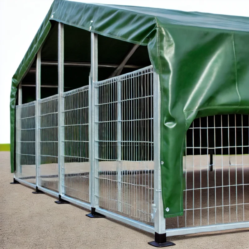 13ft x 13ft x 10ft Livestock Shelter with Net Sides