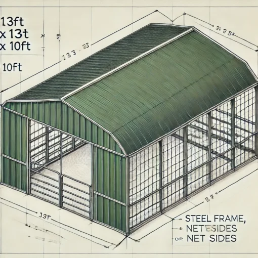 Weather-resistant shelter for livestock