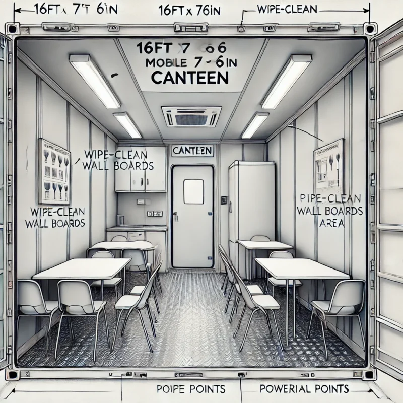 Secure mobile canteen for site welfare