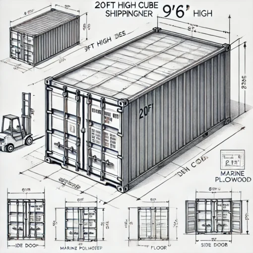 high cube container for high-capacity storage