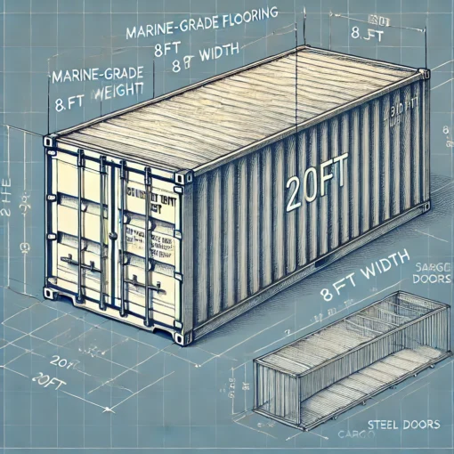 20ft steel shipping container for sale