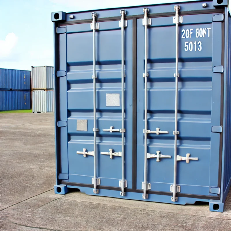 blue shipping container RAL 5013