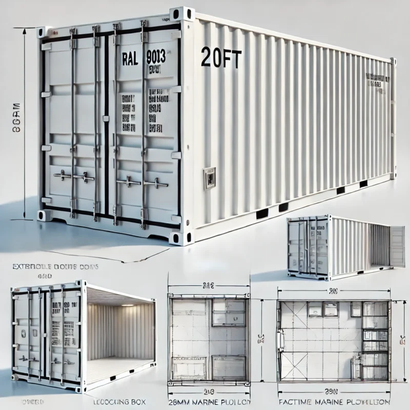 RAL 9003 container