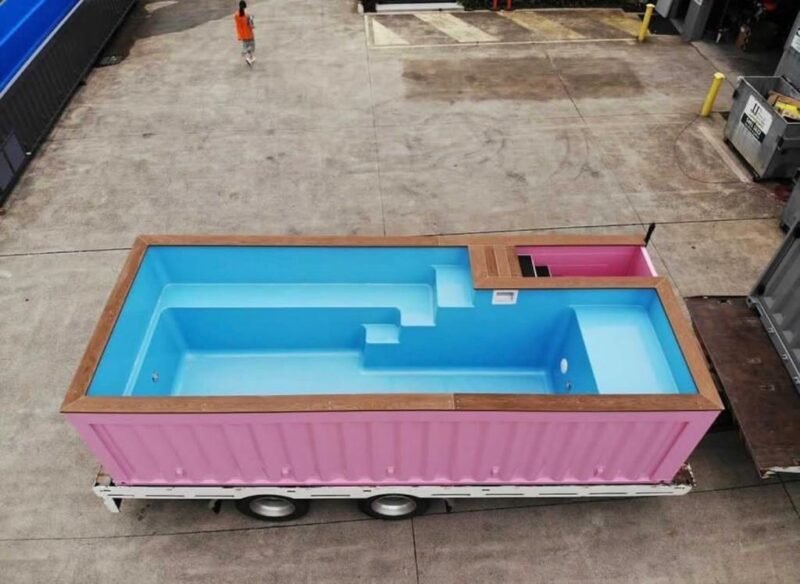 Pink 20 Ft Container Pool Pink Customized