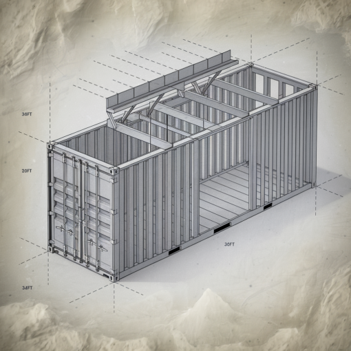 20ft x 8ft Used Open Top Shipping Container