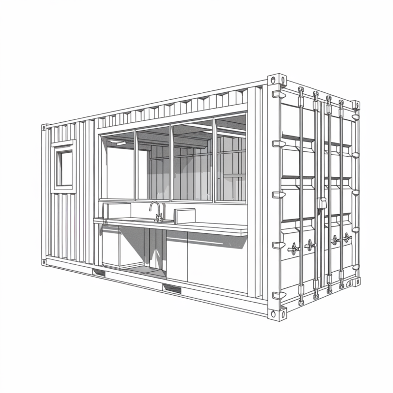 20ft x 8ft Steel Office/Canteen