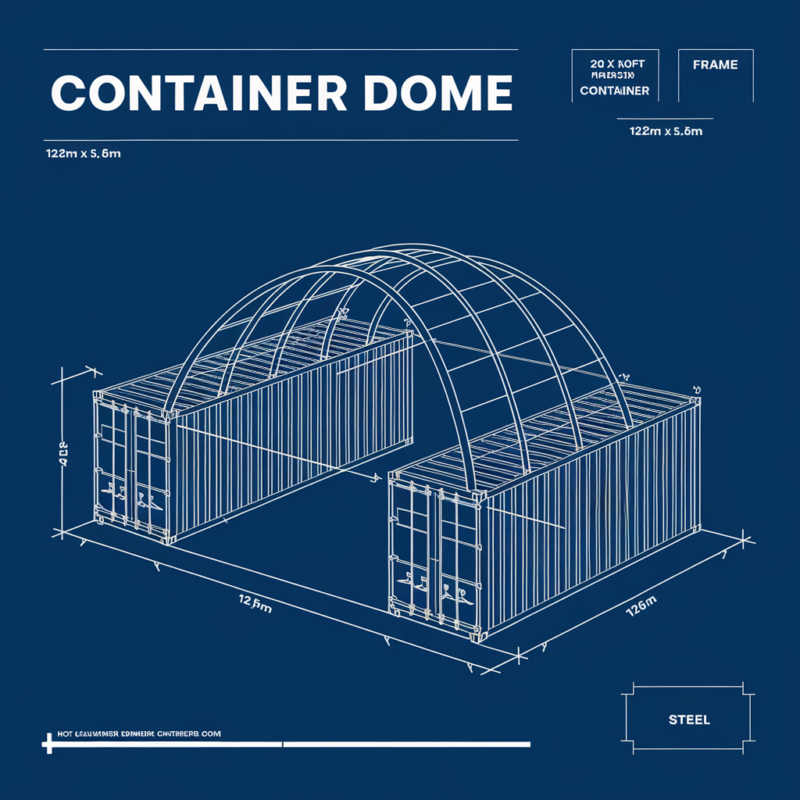 26 x 40ft Container Dome