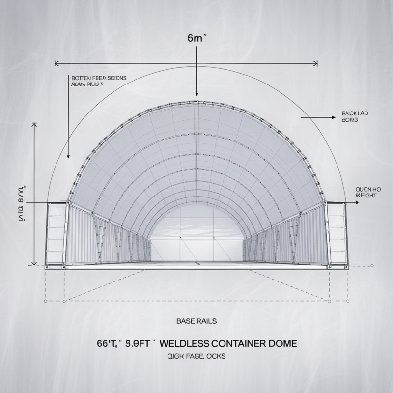 Weldless container dome