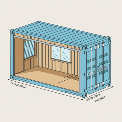 20ft x 8ft Steel Office/Store