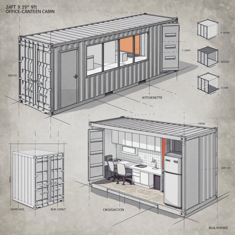 Durable steel cabin