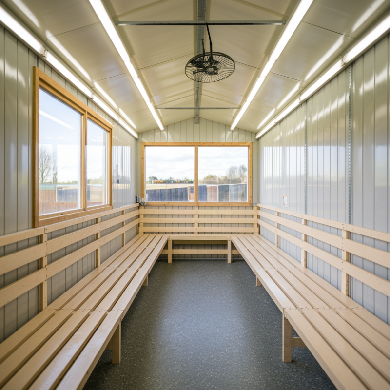 Insulated steel drying room with fan heater