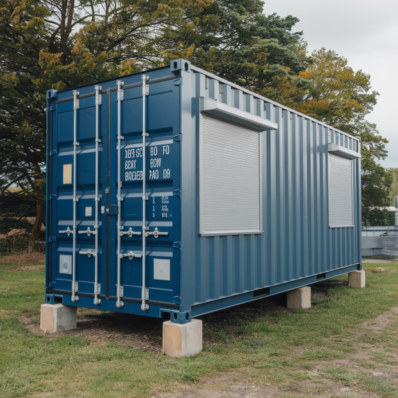 Secure steel office cabin