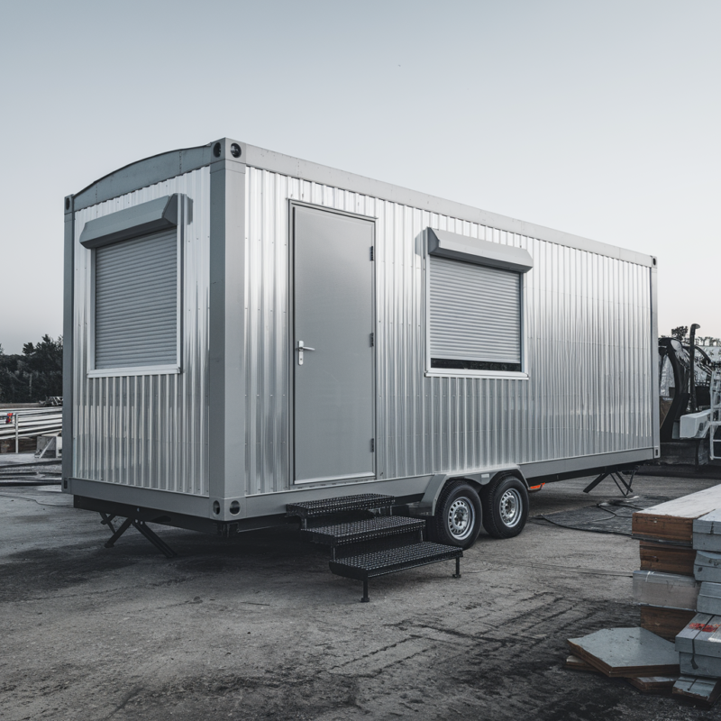 20ft x 7ft6in Steel Mobile Anti-Vandal Office